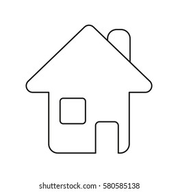 home page web symbol thin line