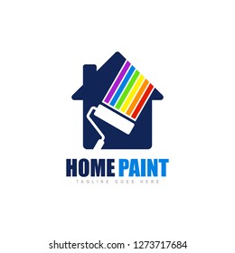  Home paint concept logo design template