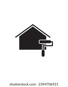 home with paint icon, vector best flat icon.