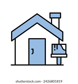 Home Paint icon vector strock illustration