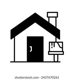 Home Paint icon vector strock illustration