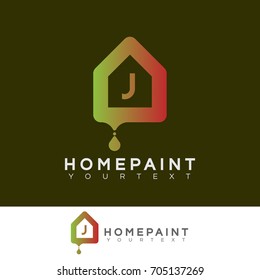 home paint initial Letter J Logo design