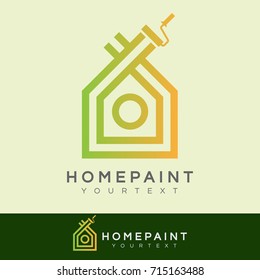 home paint initial Letter O Logo design