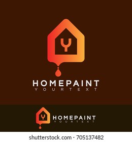 home paint initial Letter Y Logo design