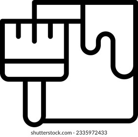 Icono de la línea de pintura del hogar - Icono único, vector