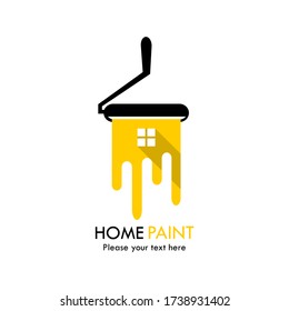 Home paint logo design template illustration
