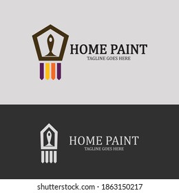 Home paint logo design template. Vector illustration
