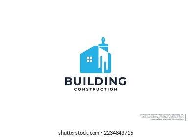 plantilla de diseño de logotipo de pintura casera.