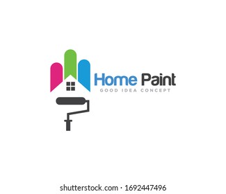 Home Paint Logo Design Vector