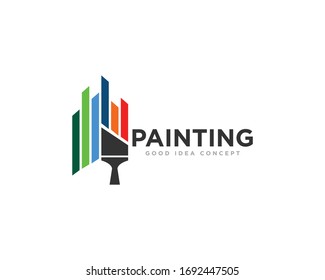 Vektorillustration für das Design von Logos in Home Paint