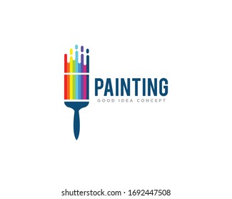 Home Paint Logo Design Vector