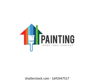 Home Paint Logo Design Vector