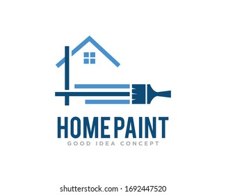 Home Paint Logo Design Vector