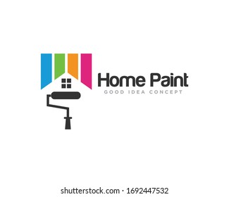 Home Paint Logo Design Vector