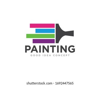 Vektorillustration für das Design von Logos in Home Paint