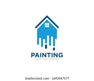 Home Paint Logo Design Vector