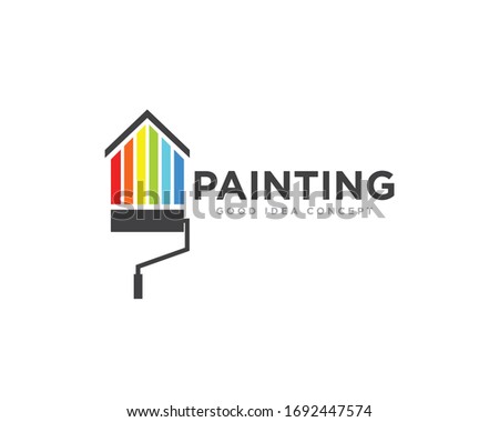 Home Paint Logo Design Vector