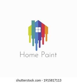 Home paint logo vector art and graphics