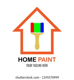 Home paint logo vector symbol
