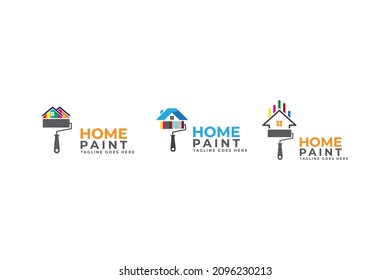 home paint logo vector template.