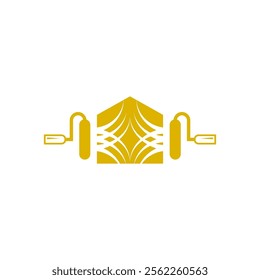 home paint wall icon logo design illustration
