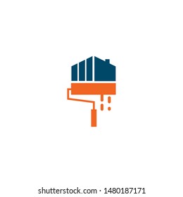 Home painter icon logo design vector template