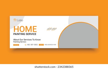 Home painting and repair service Facebook cover template