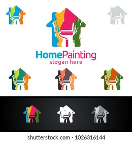 Home Painting Vector Logo Design