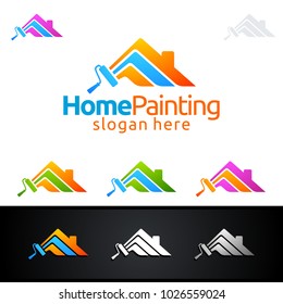 Home Painting Vector Logo Design