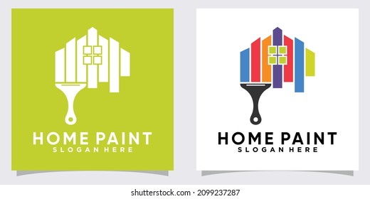 Home Panting Logo Design Creative Concept Stock Vector (Royalty Free ...