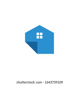 Home paper logo design vector simple