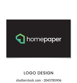 HOME PAPER LOGO DESIGN VECTOR