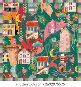 Home pattern design vector, floral design seamless pattern design for textile, fashion, scarf, texture and fabric. 