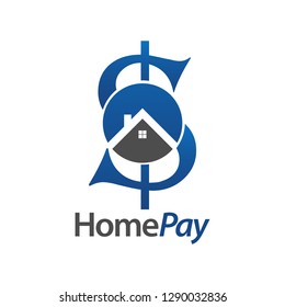 Home pay initial letter S money logo concept design. Symbol graphic template element vector