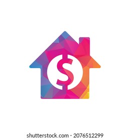 Home Pay Logo Template Design Vector. Coin and real estate logo combination. Money and house symbol or icon