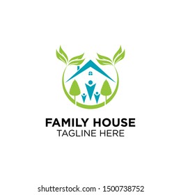 home with people, natural logo templates