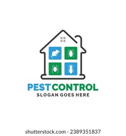 Home pest control logo design vector illustration