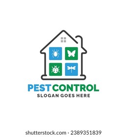 Home pest control logo design vector illustration