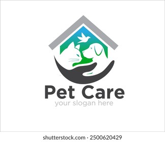 home pet care logo designs for pet clinic and shop