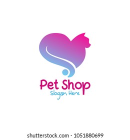 Home Pet Shop Logo Icon Template Design. Vector Illustration