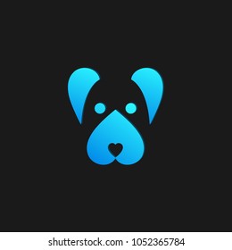Home Pet Shop Logo Icon Template Design on dark background. Vector Illustration