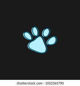 Home Pet Shop Logo Icon Template Design on dark background. Vector Illustration