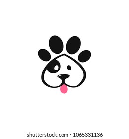 Home pet shop logo icon design template. Animal care vector illustration