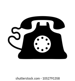 home phone icon, old phone, call, phone icon