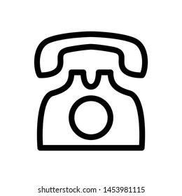 Home phone icon vector , business celluler , design template logo emblem isolated illustration , outline solid background white