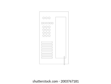 home phone sketch vector design