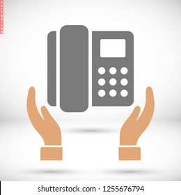 Home phone  vector icon