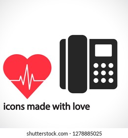 Home phone  vector icon