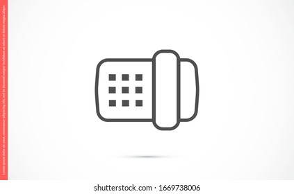 Icono vectorial del teléfono doméstico. Icono de Home Phone para la comunicación. Teléfono particular para el icono de diseño web .Home Phone para el icono de comunicación en línea.