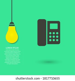 Home phone  vector icon , lorem ipsum Flat design